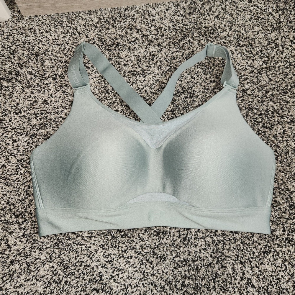 Under Armour Hi Impact Sport Bra Wireless Adjustable Strap Large A-C Light Green